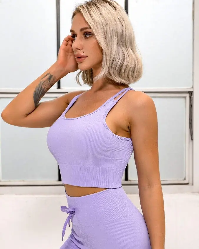 Casual Seamless Leggings & Bra Set - Image 7