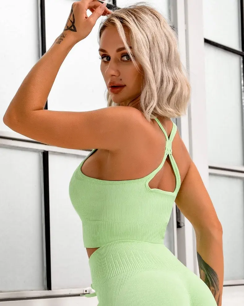 Casual Seamless Leggings & Bra Set - Image 11