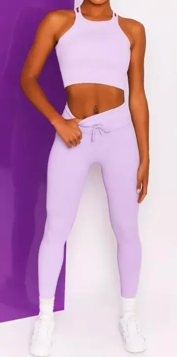 Casual Seamless Leggings & Bra Set - Image 4