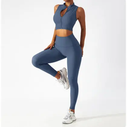 High-waisted Ribbed Pocket Leggings