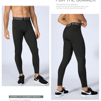Men's Plain VSQLR Running Leggings
