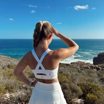 Front Zipper Bra with Cross Over Back